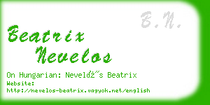 beatrix nevelos business card